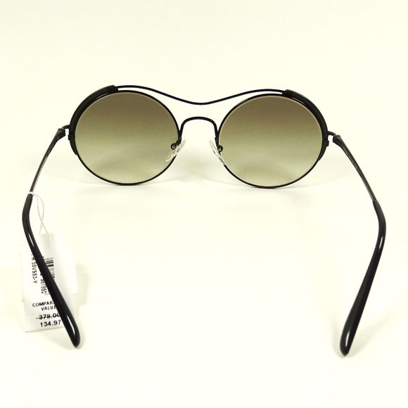 PRADA Woman\'s SPR55V Black Frame Round Gradient Gray Lens Sunglasses main image 4